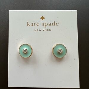 Kate Spade Candy Drops Round Enamel Stud Earrings Mint Stud Earrings